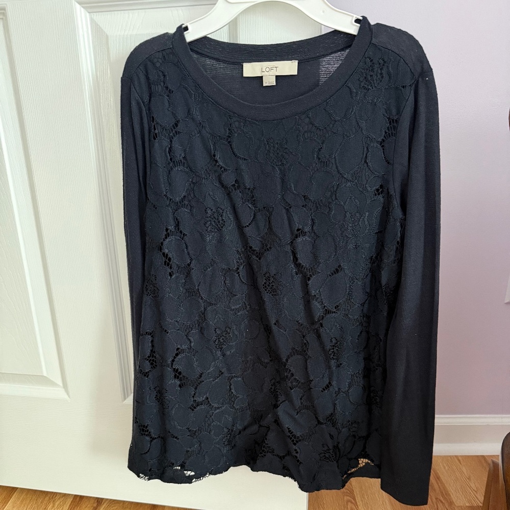 Blue blouse- loft size M